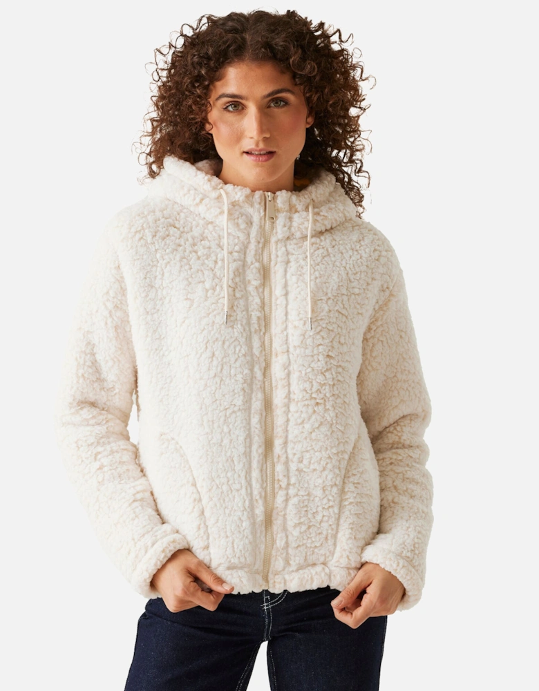 Womens/Ladies Zelpha Fluffy Hooded Fleece Jacket