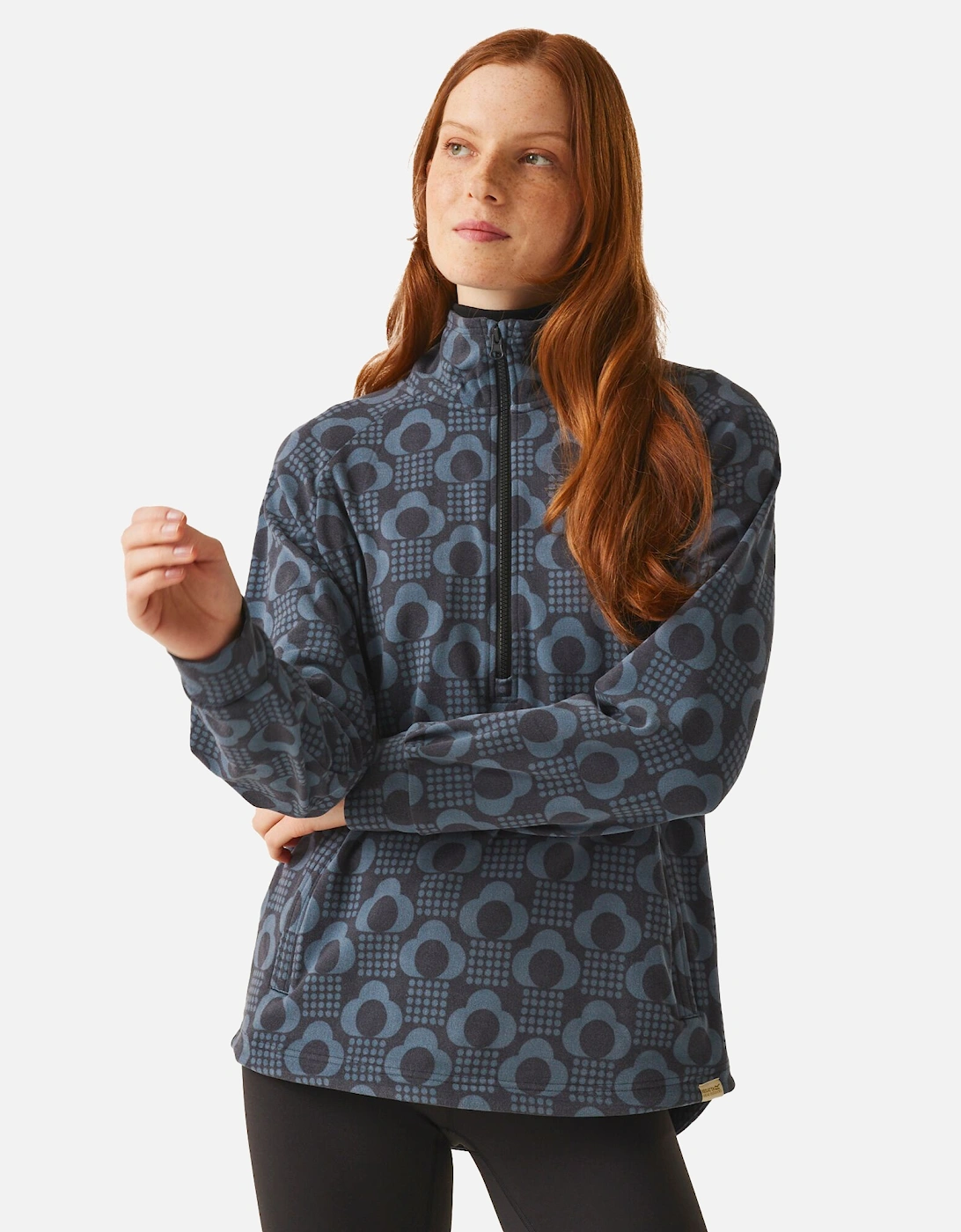 Womens/Ladies Orla Kiely Rain Cloud Half Zip Midlayer