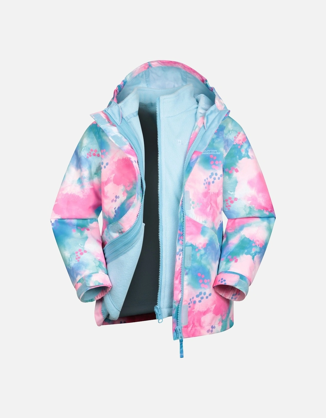 Childrens/Kids Aries Watercolour 3 in 1 Waterproof Jacket, 5 of 4