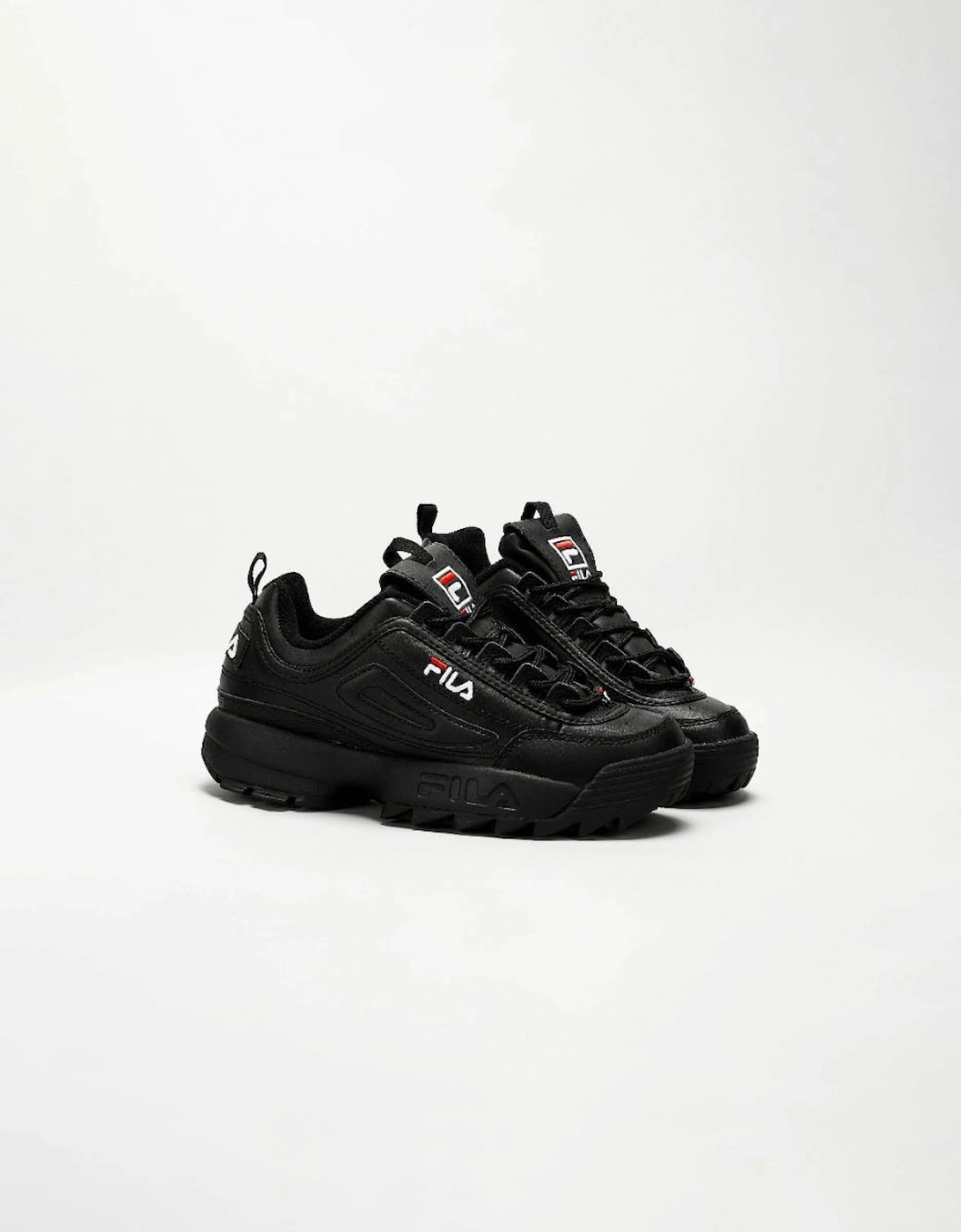 II Premium Black / White / Fila Red Trainers