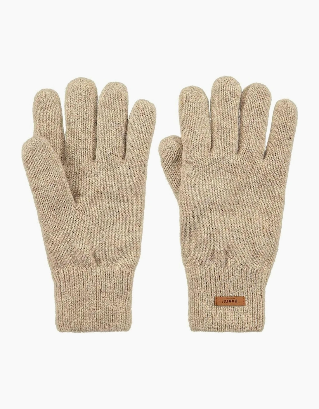 Barts Men's Cream/Brown Haakkon Wool Fleece Lined Ribbed Cuff Gloves - : M/L