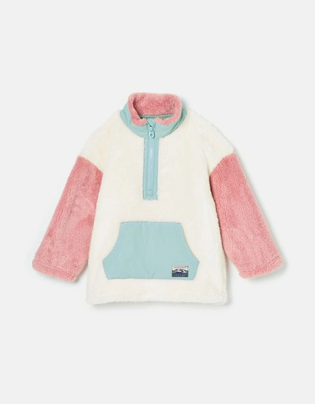 Girl's Always Cosy Half Zip Fleece Cream Colourblock, 5 of 4