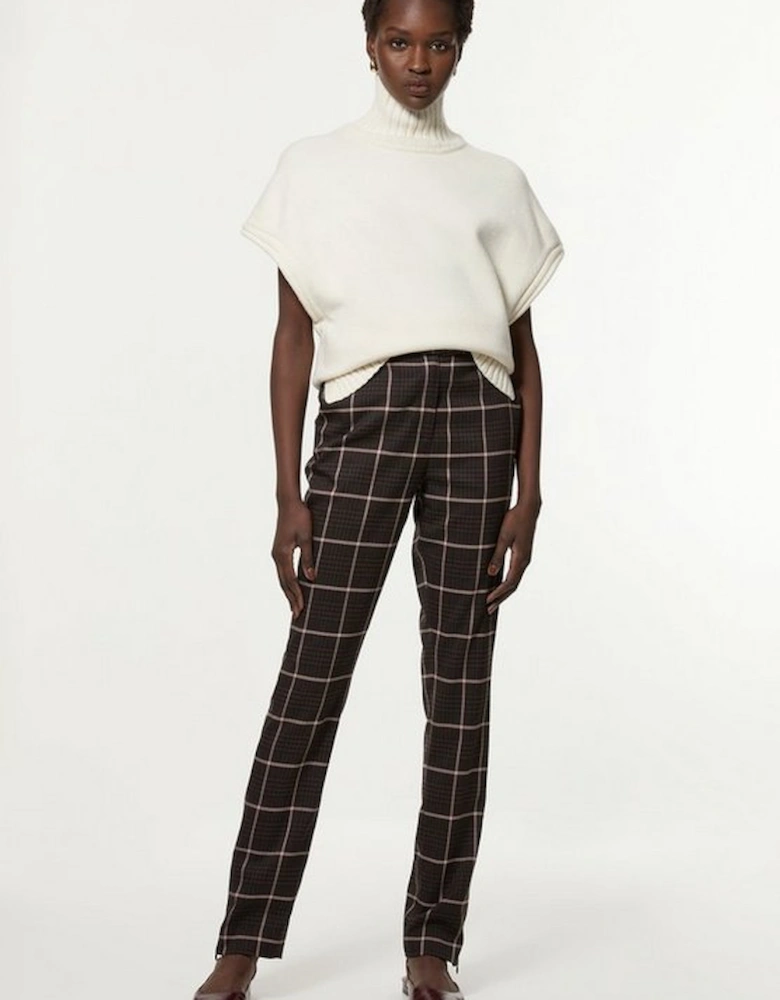 Tall Check Straight Leg Tailored Trouser