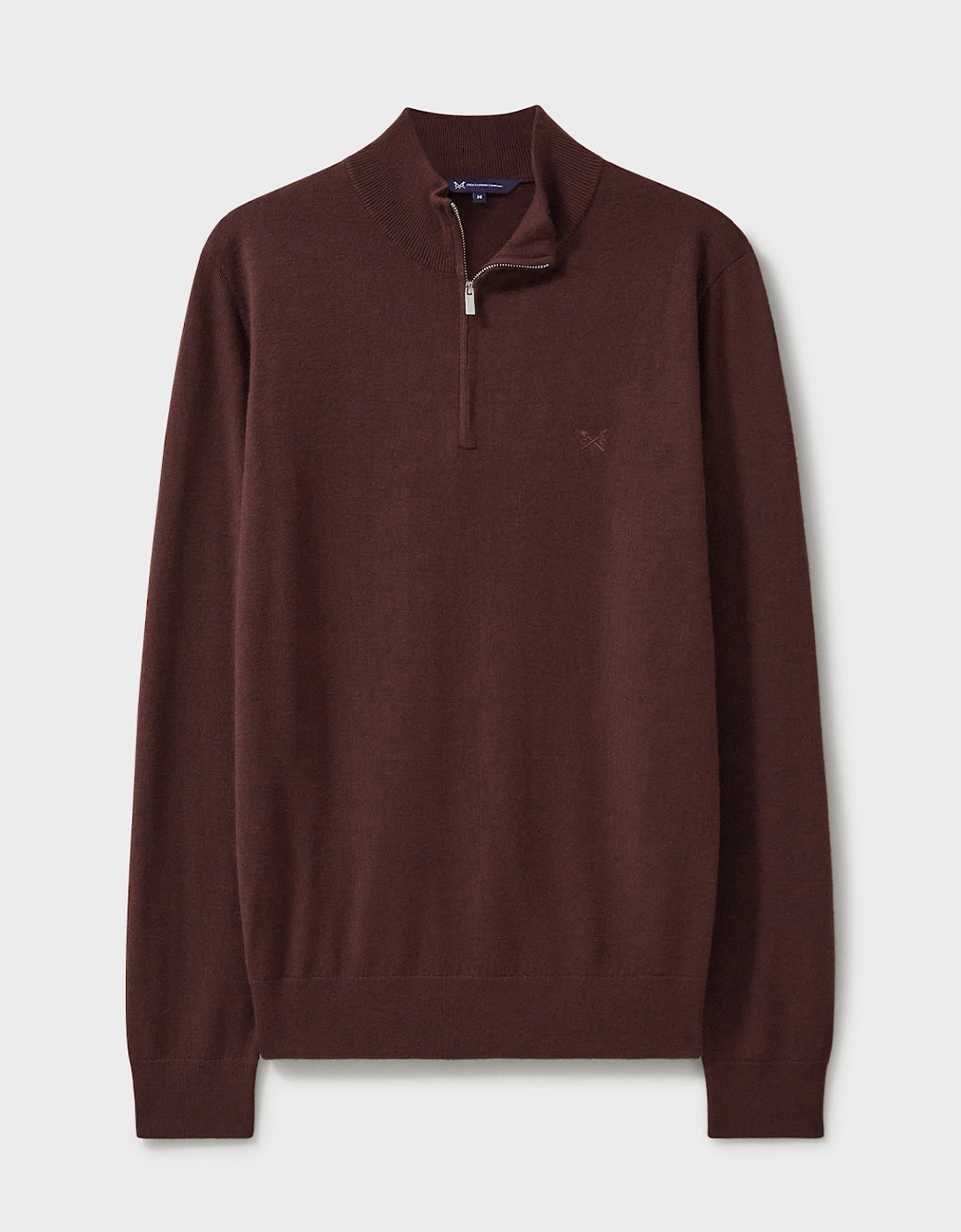 Men's Merino Half Zip Jumper Heritage Burgundy