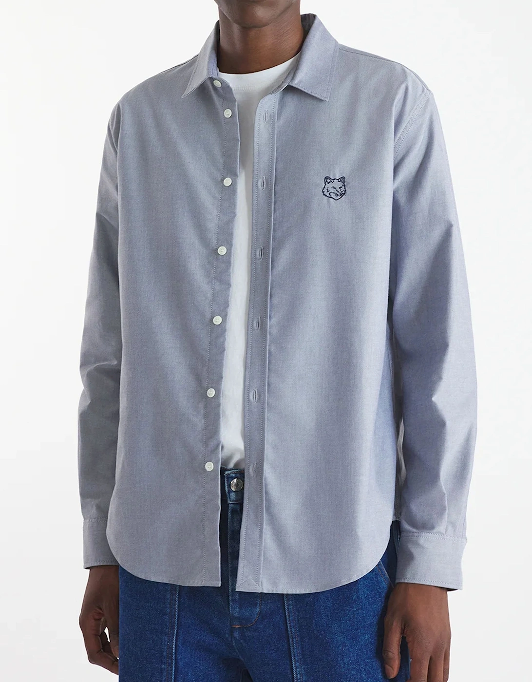 Contour Fox Head Skate Shirt Blue