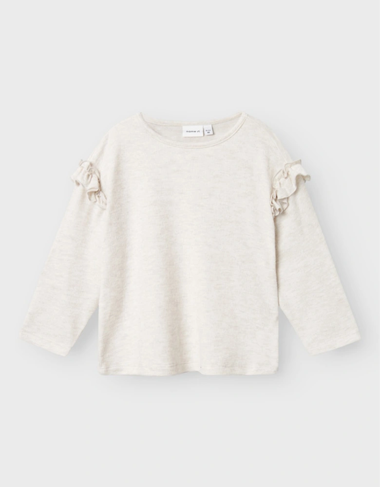 Mini Stella Long Sleeve Relaxed Fit Top Peyote Melange