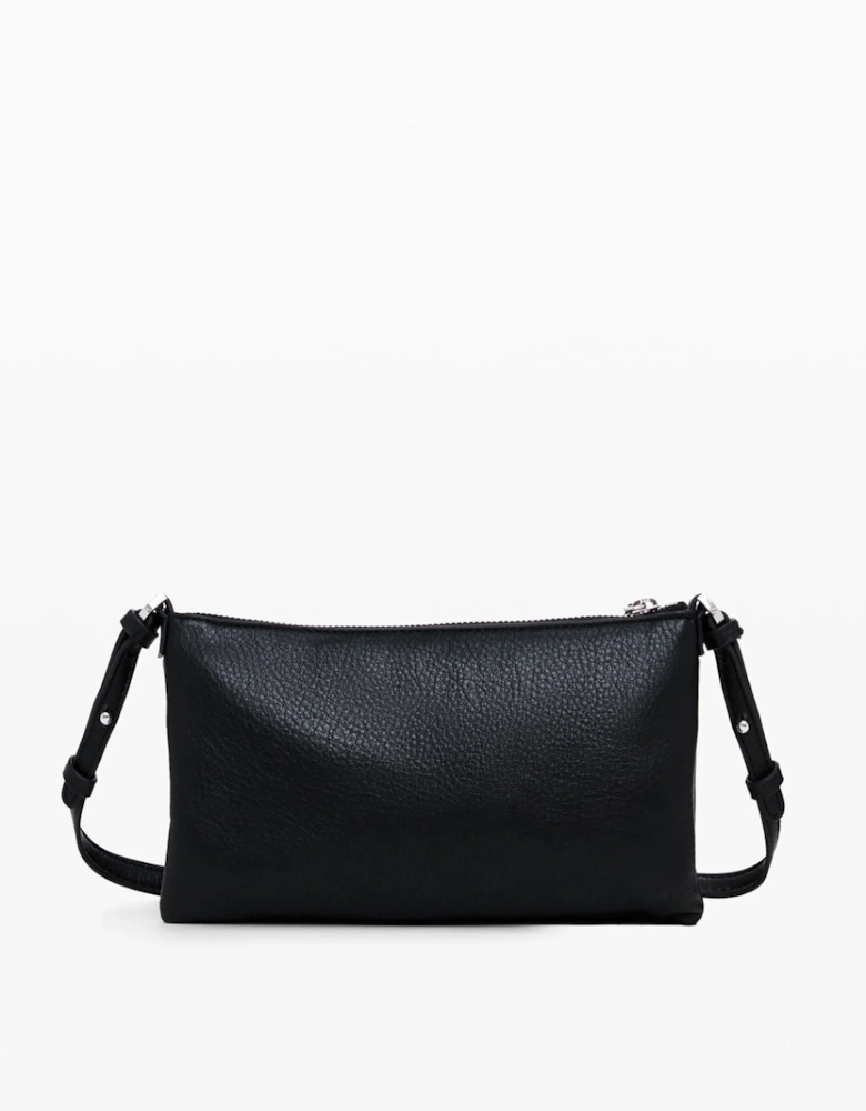 Two-Pocket Zip Wallet Black