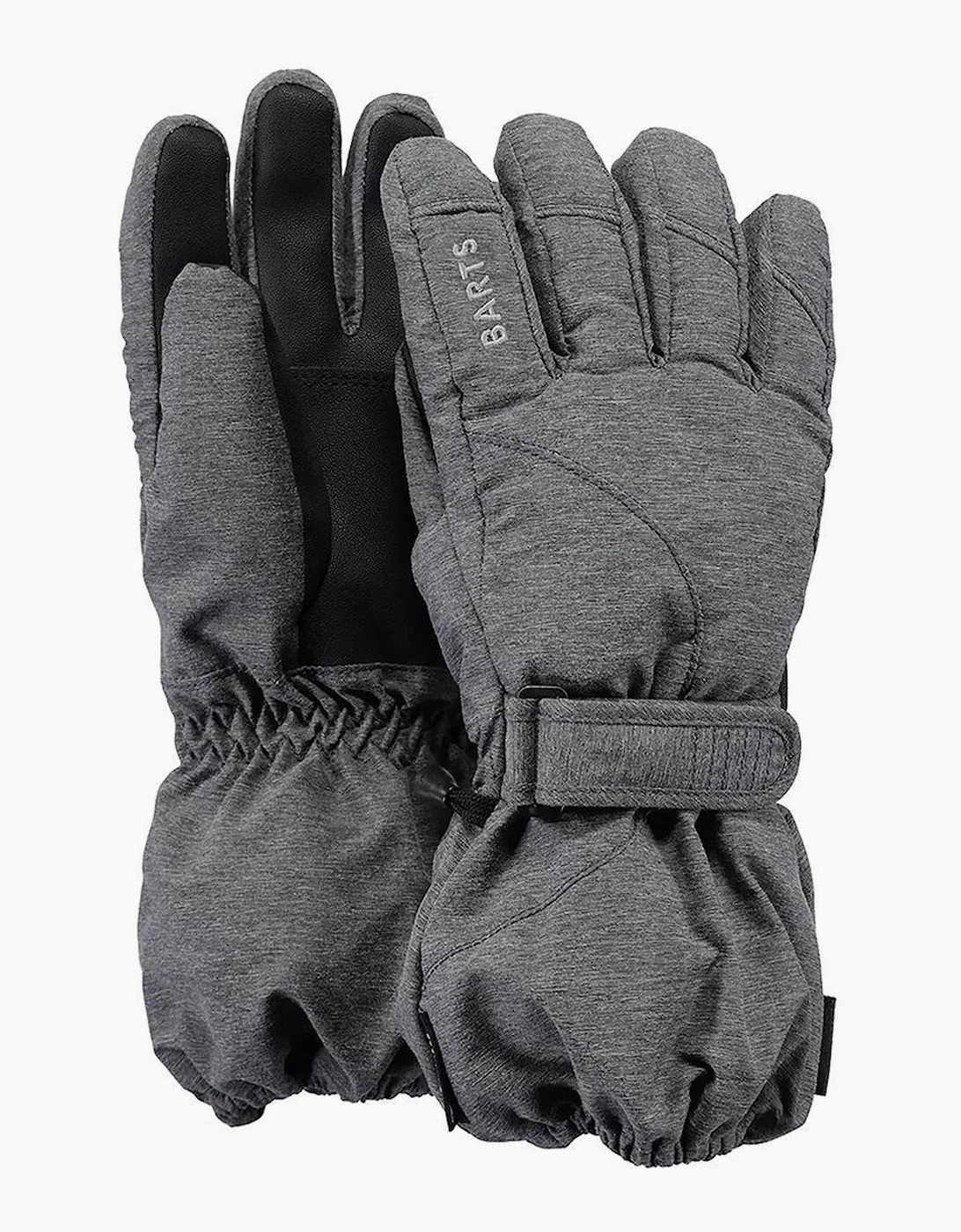 Girl's Barts Kids Tec Waterpoof Hook & Loop Gloves - Grey - Size, 10 Years/11 Years/12 Years