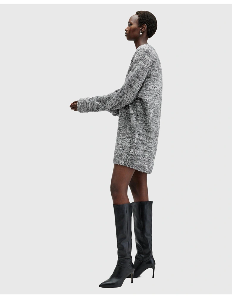 Dazzle Oversized Jumper Dress - Grey