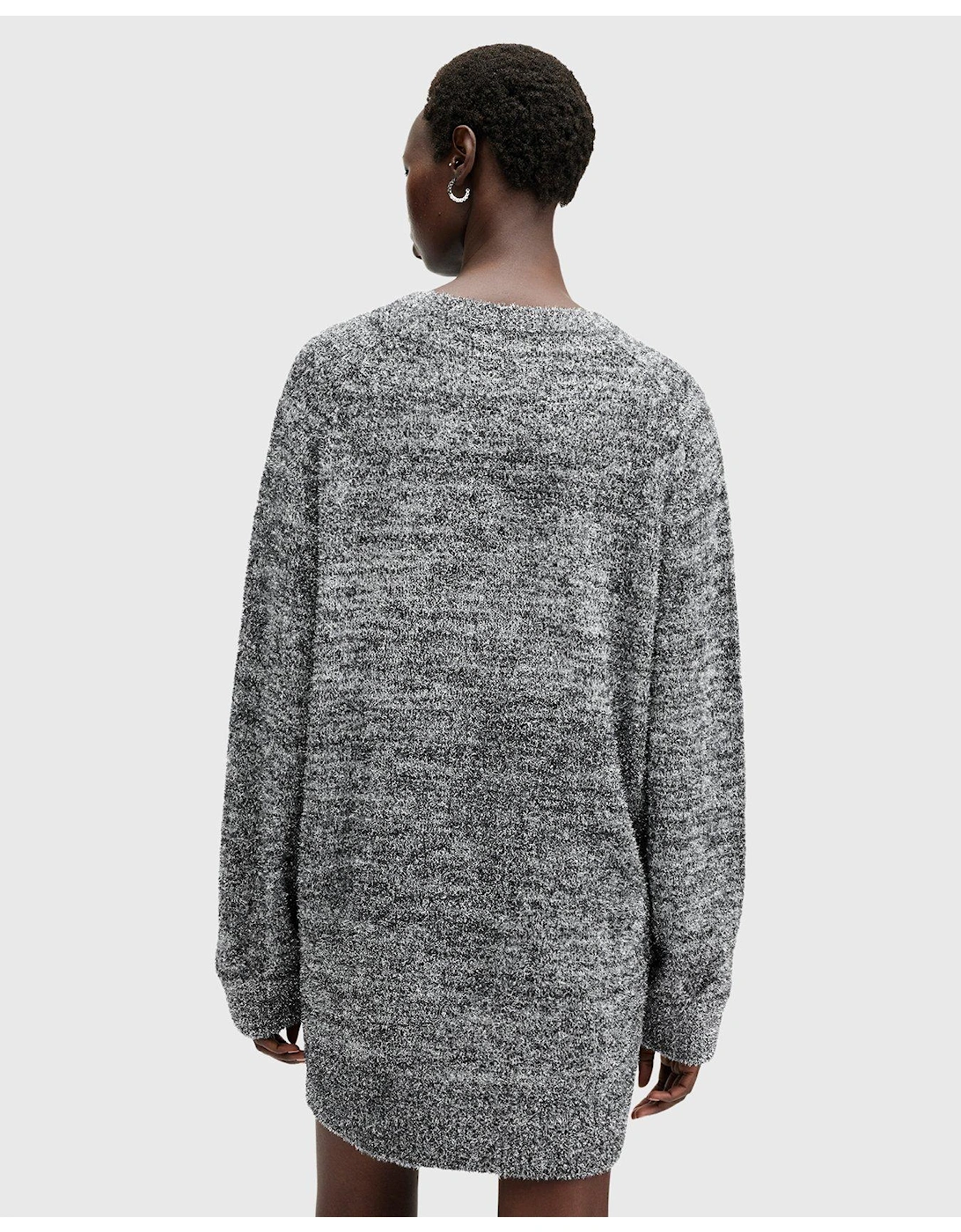 Dazzle Oversized Jumper Dress - Grey