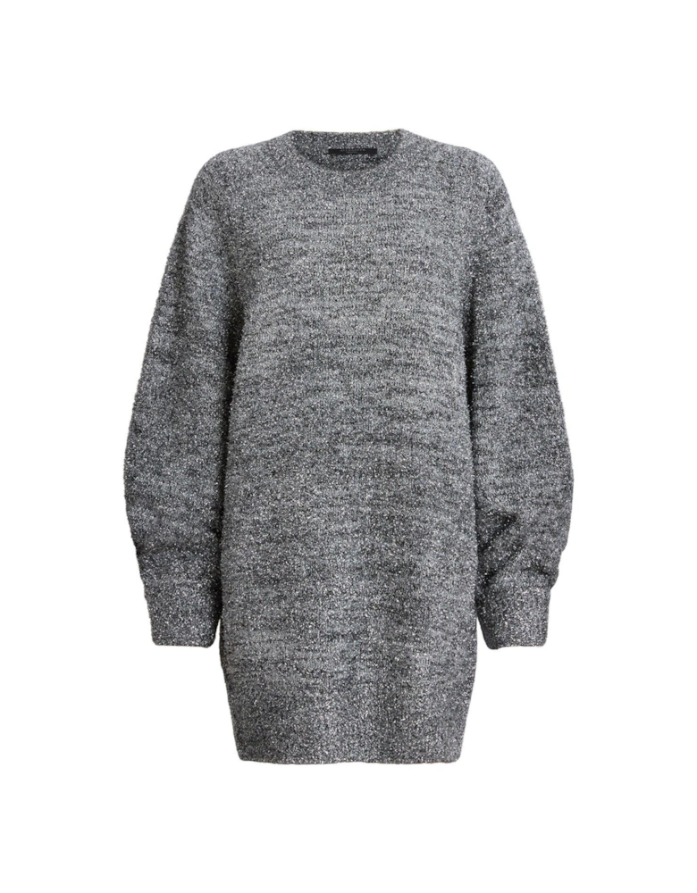 Dazzle Oversized Jumper Dress - Grey