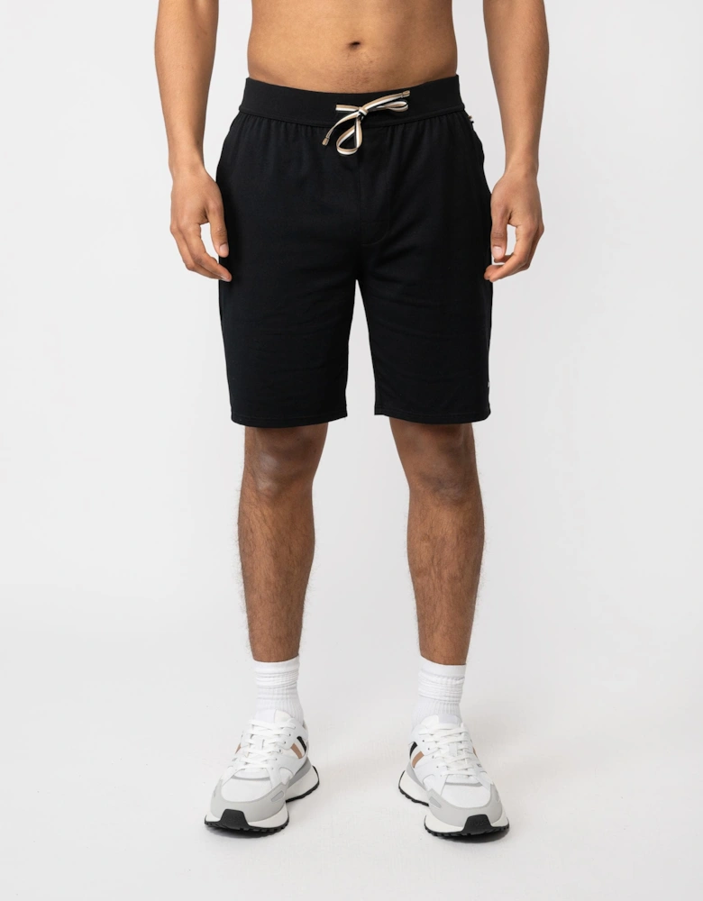 BOSS Orange Unique Mens Stretch-Cotton Pyjama Shorts with Logo Print