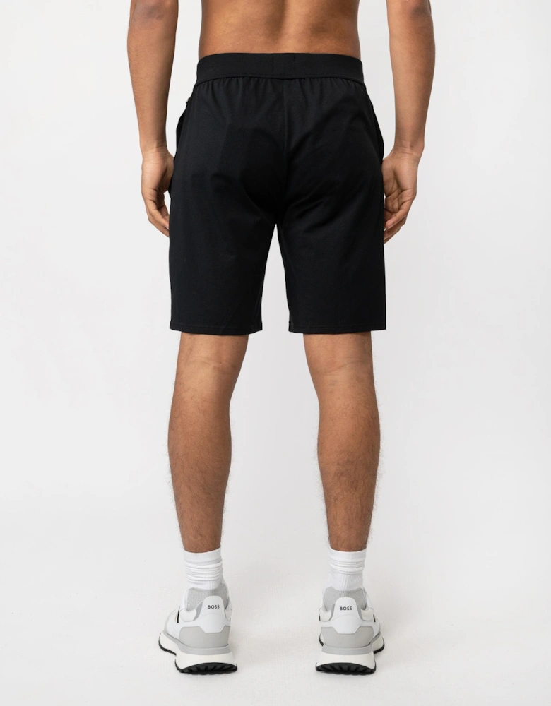 BOSS Orange Unique Mens Stretch-Cotton Pyjama Shorts with Logo Print