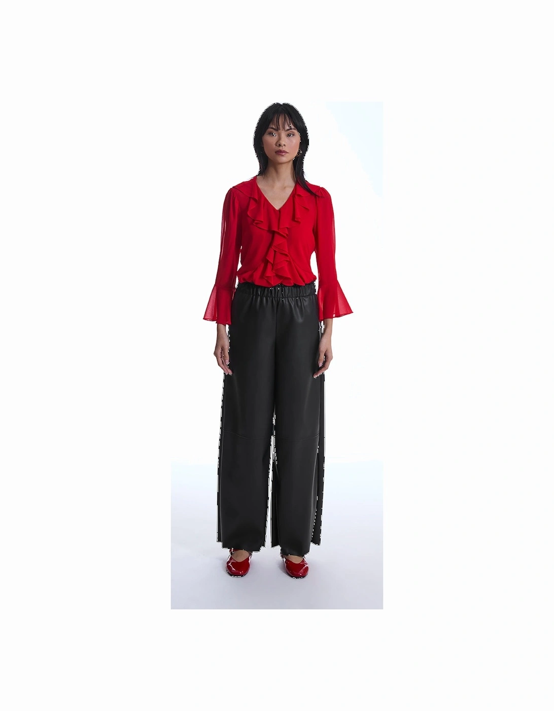 James Lakeland Women's Faux Leather Trousers - Black - Size: 16/None