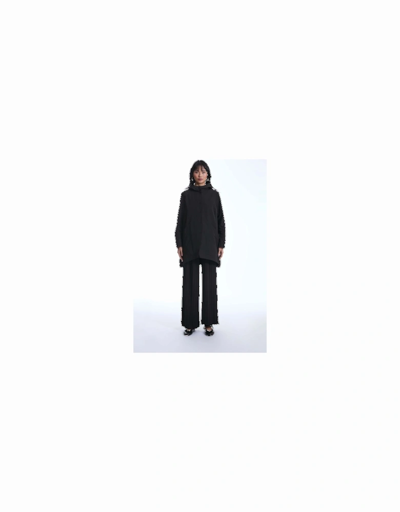 Hooded Black Raincoat