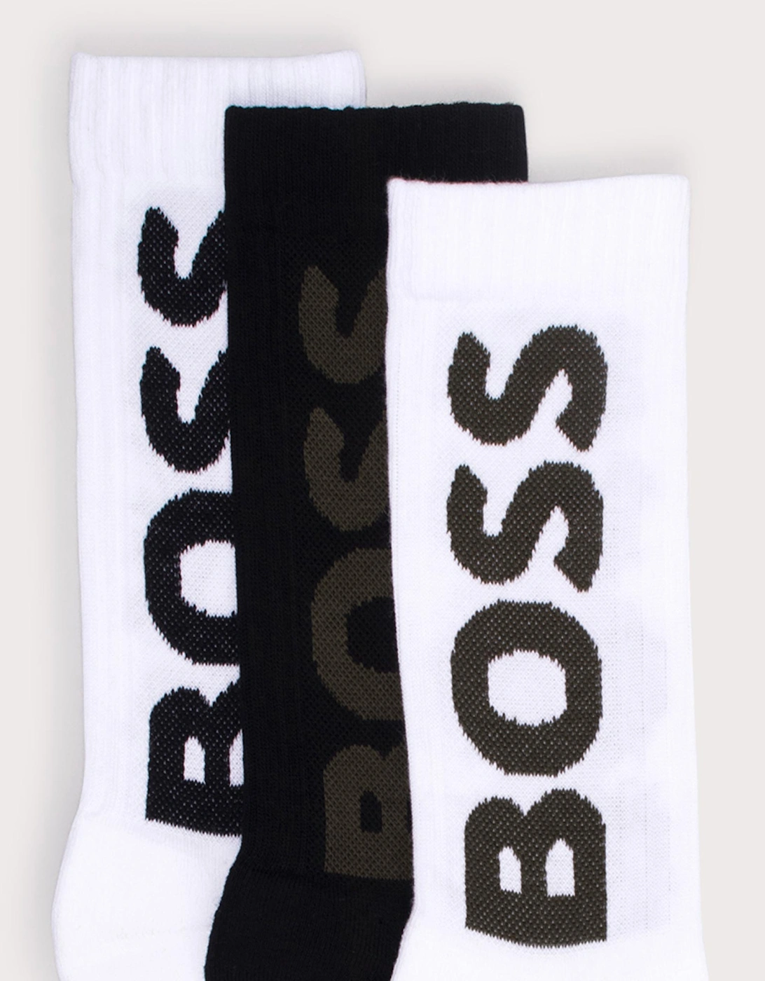 3 Pack QS Rib Logo Socks