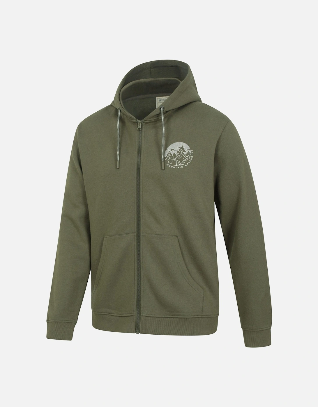 Mens Circle Mountain Drawcord Full Zip Hoodie