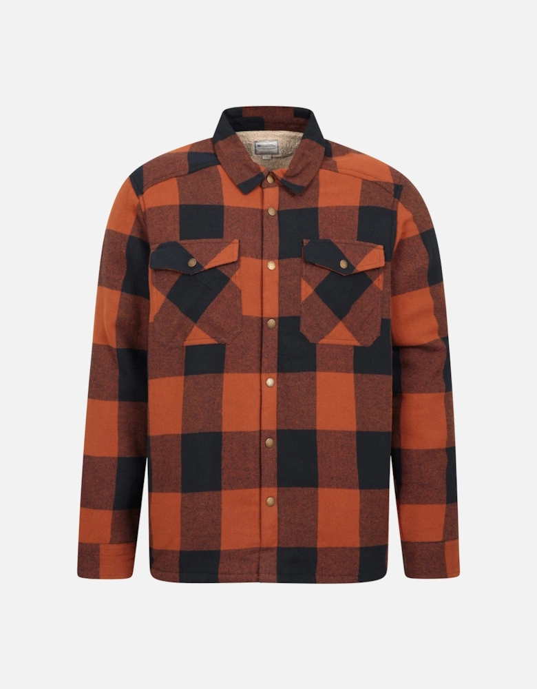 Mens Pinn Flannel Borg Lined Shirt