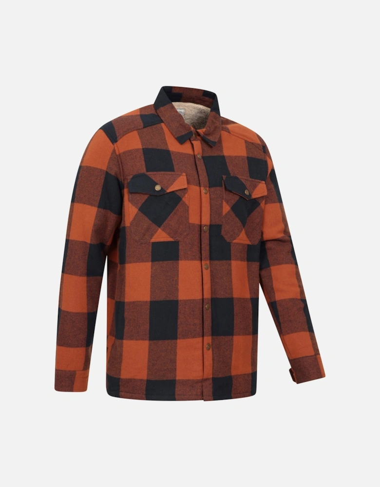 Mens Pinn Flannel Borg Lined Shirt