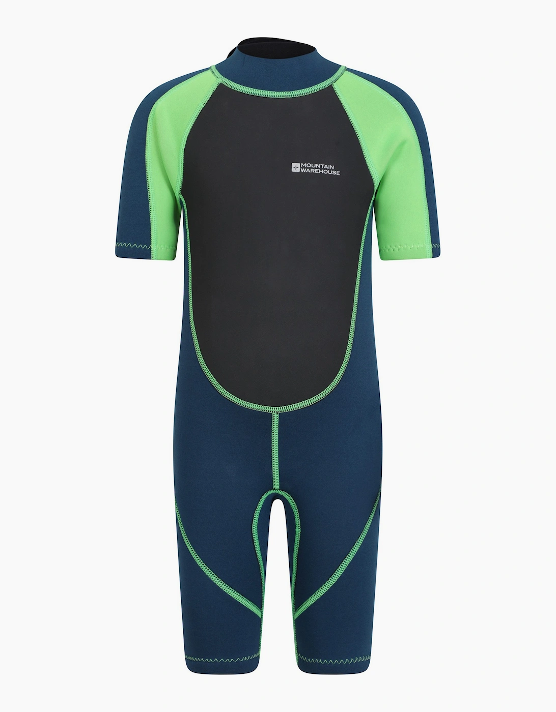 Mountain Warehouse Unisex Green Childrens/ Contrast Panel Wetsuit - Size: 13 Years Kids