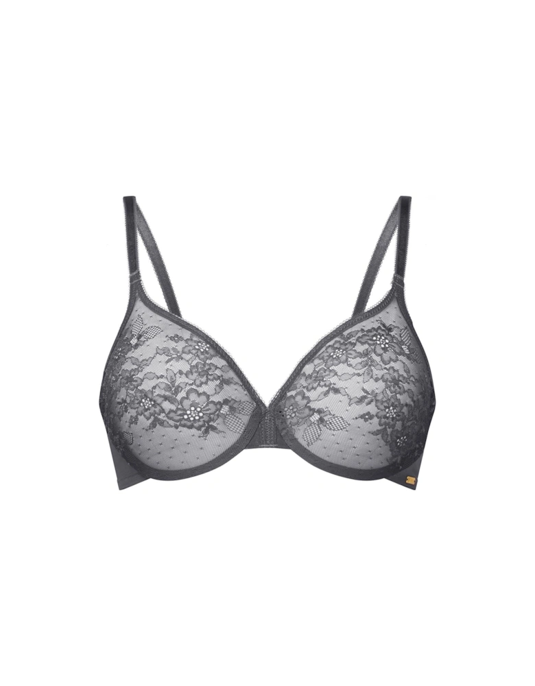 Glossies Lace Sheer Bra (Second Sizes) - Charcoal