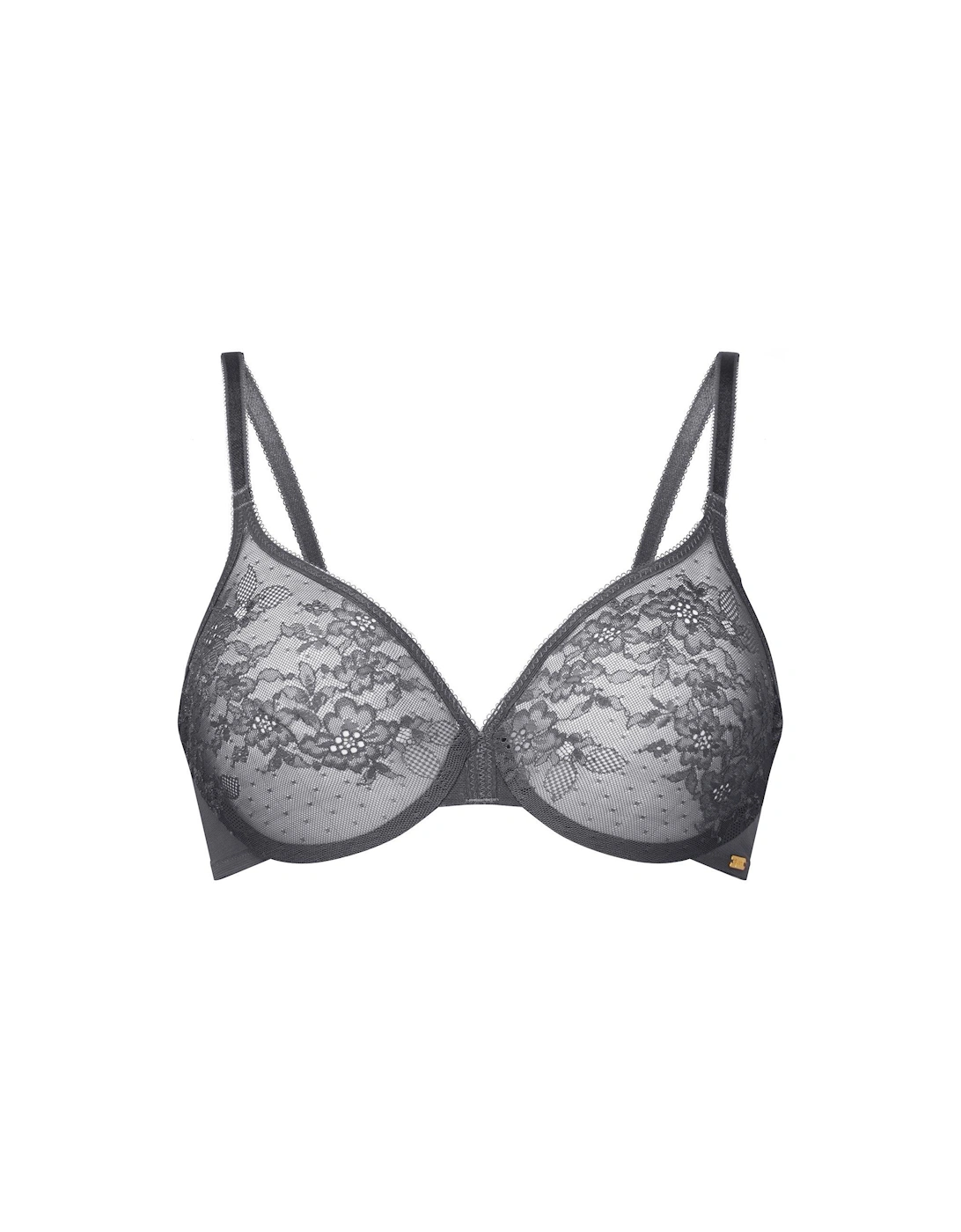 Glossies Lace Sheer Bra (Second Sizes) - Charcoal