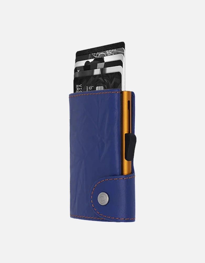 Wallet/Cardholder Classic Leather Blue/Orange