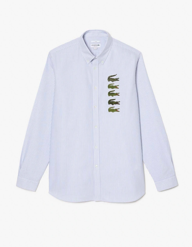 Croc Badge Striped Shirt