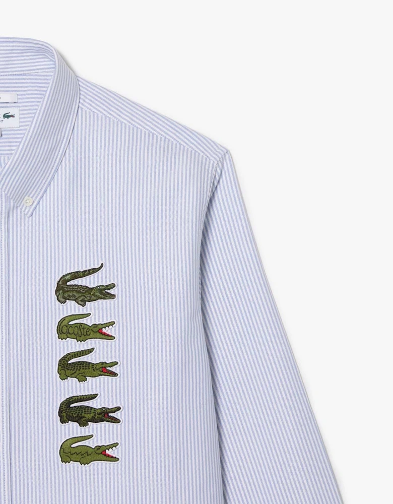 Croc Badge Striped Shirt