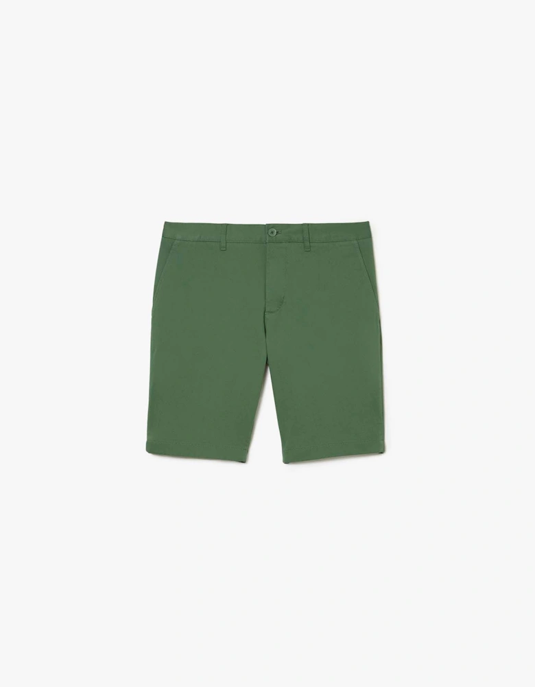 Slim Fit Stretch Cotton Bermuda Shorts