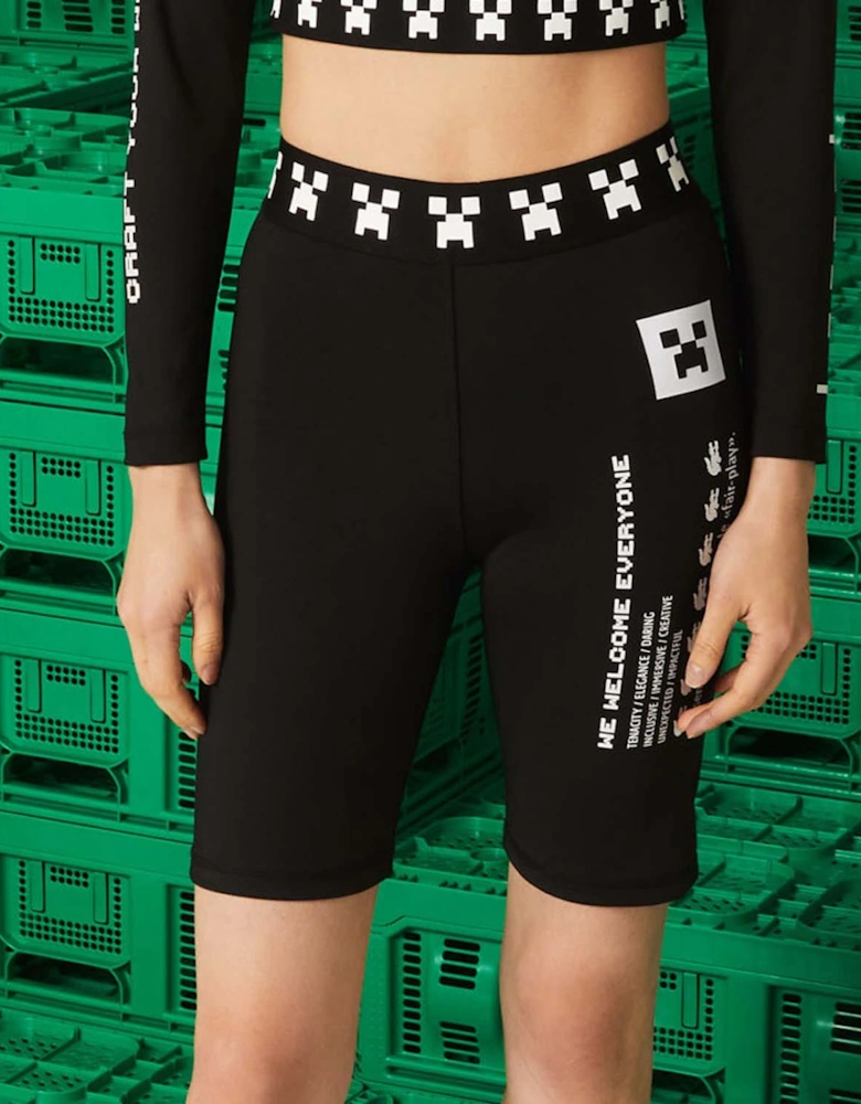 Live x Minecraft Bike Shorts