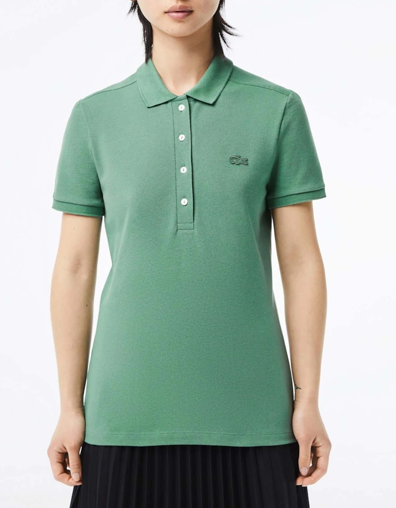 L.12.D Slim Fit Stretch Mini Piqué Polo Shirt