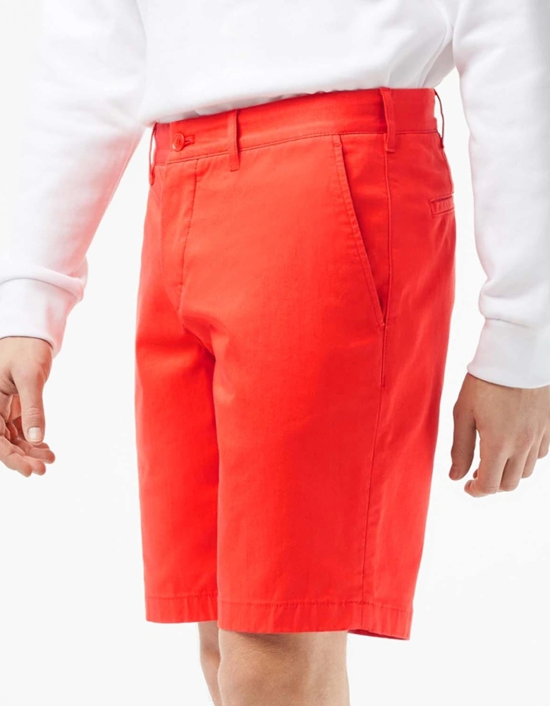 Slim Fit Stretch Cotton Bermuda Shorts