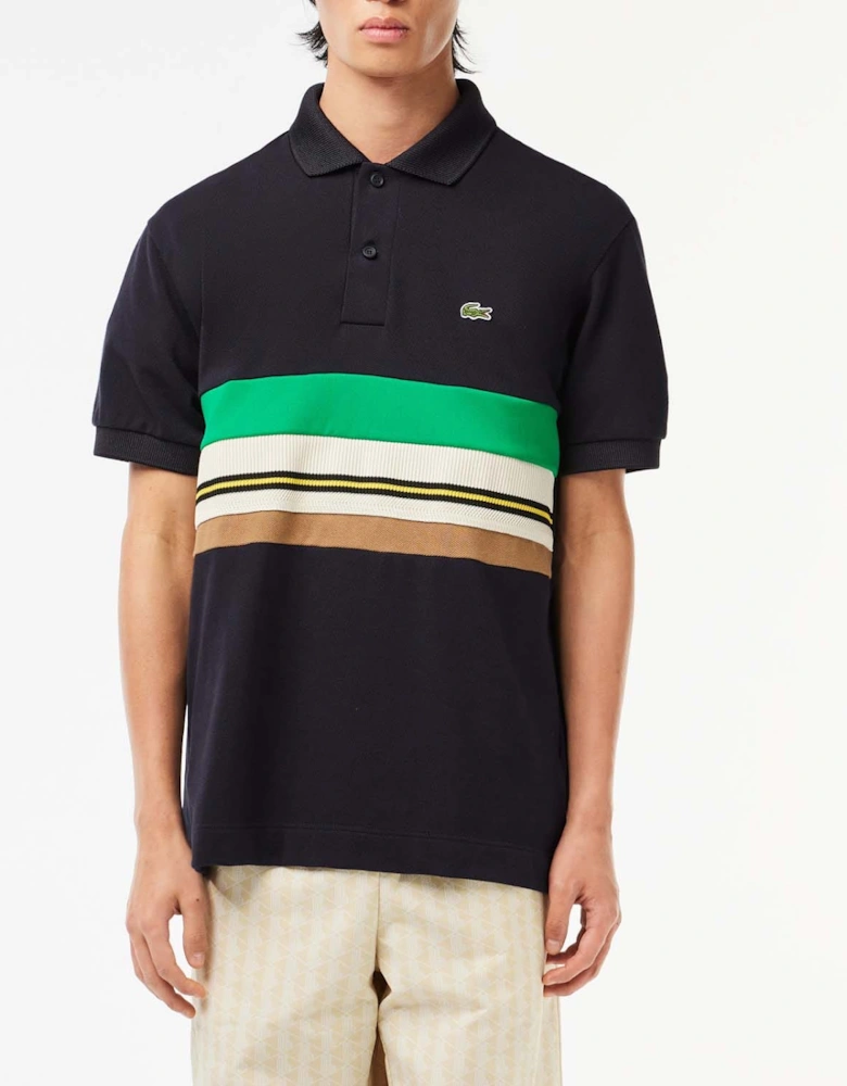 French Made Contrast Stripe Polo Shirt