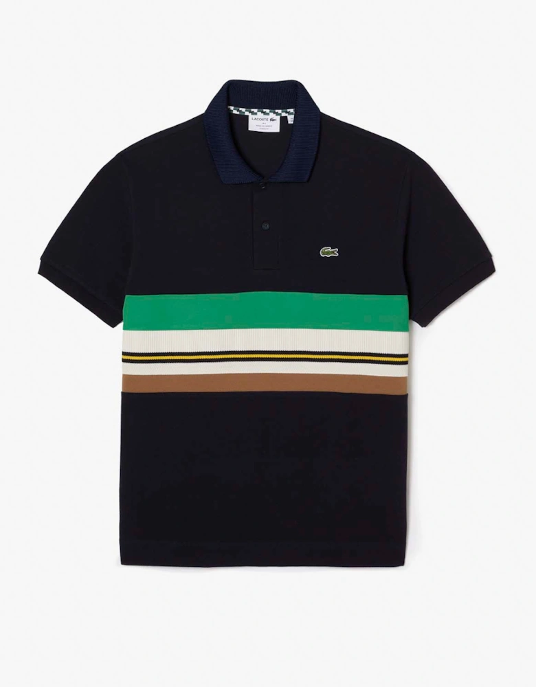 French Made Contrast Stripe Polo Shirt