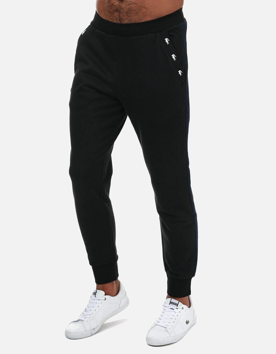 Mens Contrast Accents Tape Track Pants - Tape Pocket Logo Joggers, 7 of 6