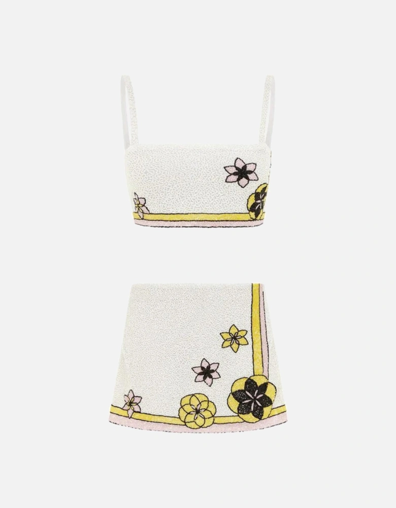Mei Flattering Summer Luxe Co-ord Top White