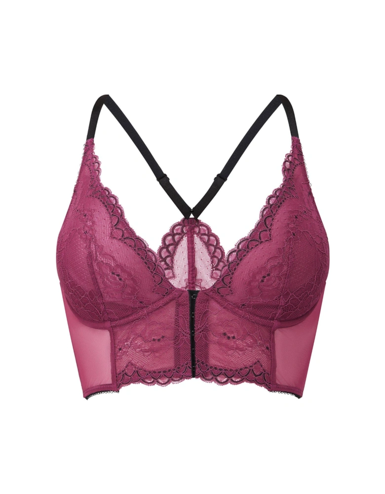 Superboost Lace Deep V Bralet (Second Sizes) - Purple Potion