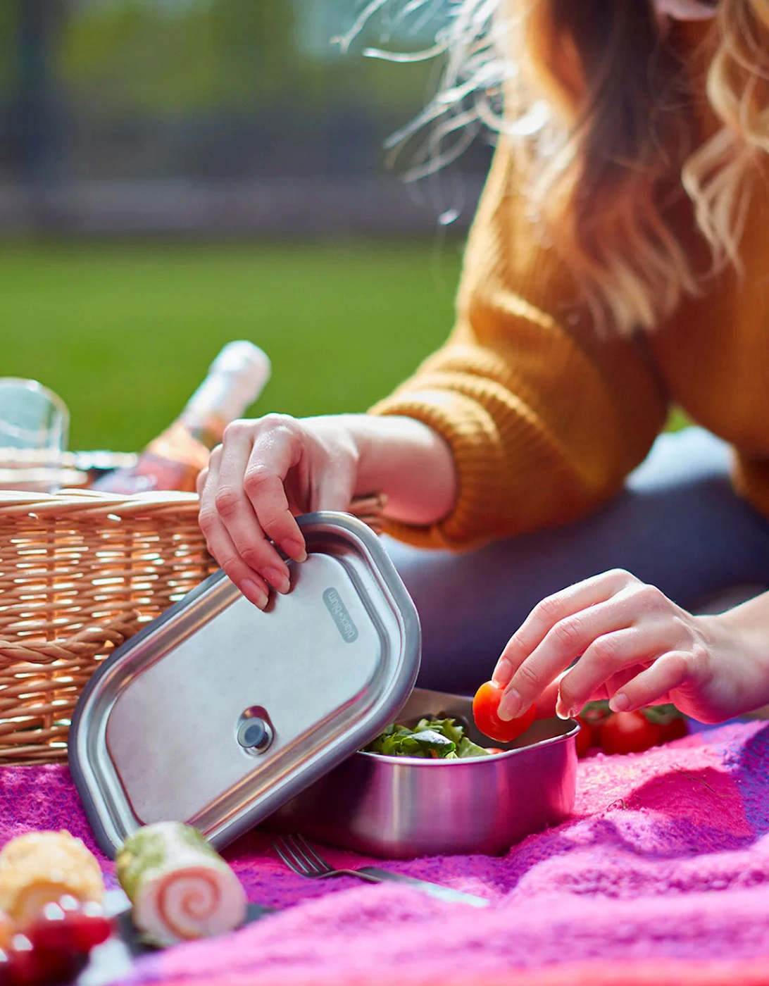 Stainless Steel Lunch Box Large Black