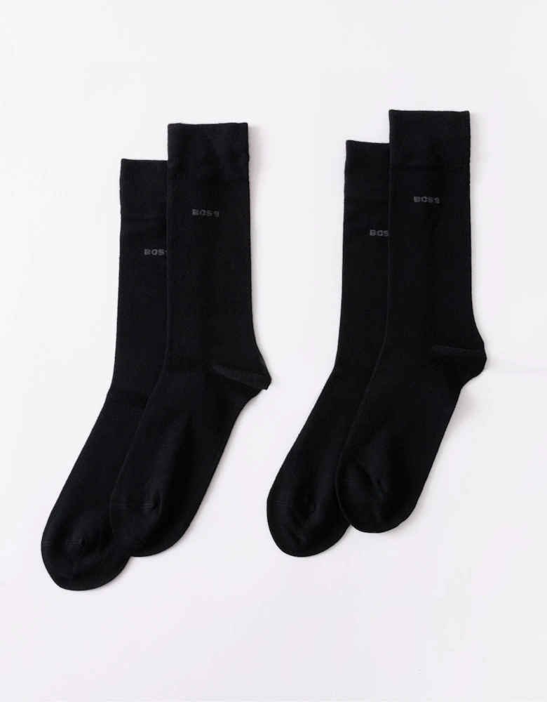 BOSS Orange 2 Pack Mens Regular-Length Bamboo Socks with Logo Details