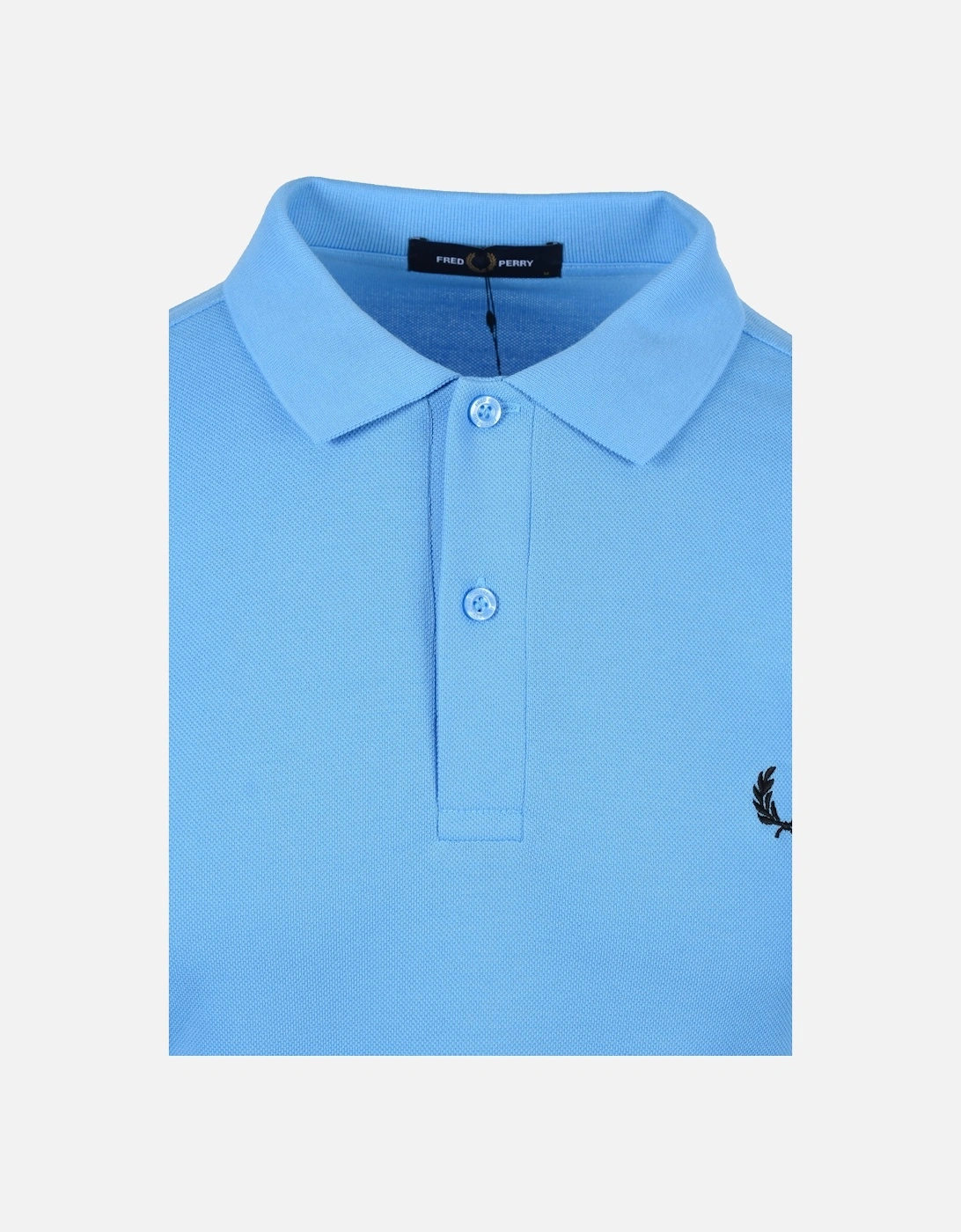 Plain Polo Shirt Soft Blue/Black