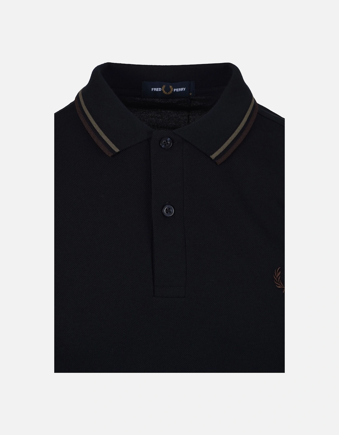 Twin Tipped Polo Shirt Navy/Laurel Wreath Green/Brick Red