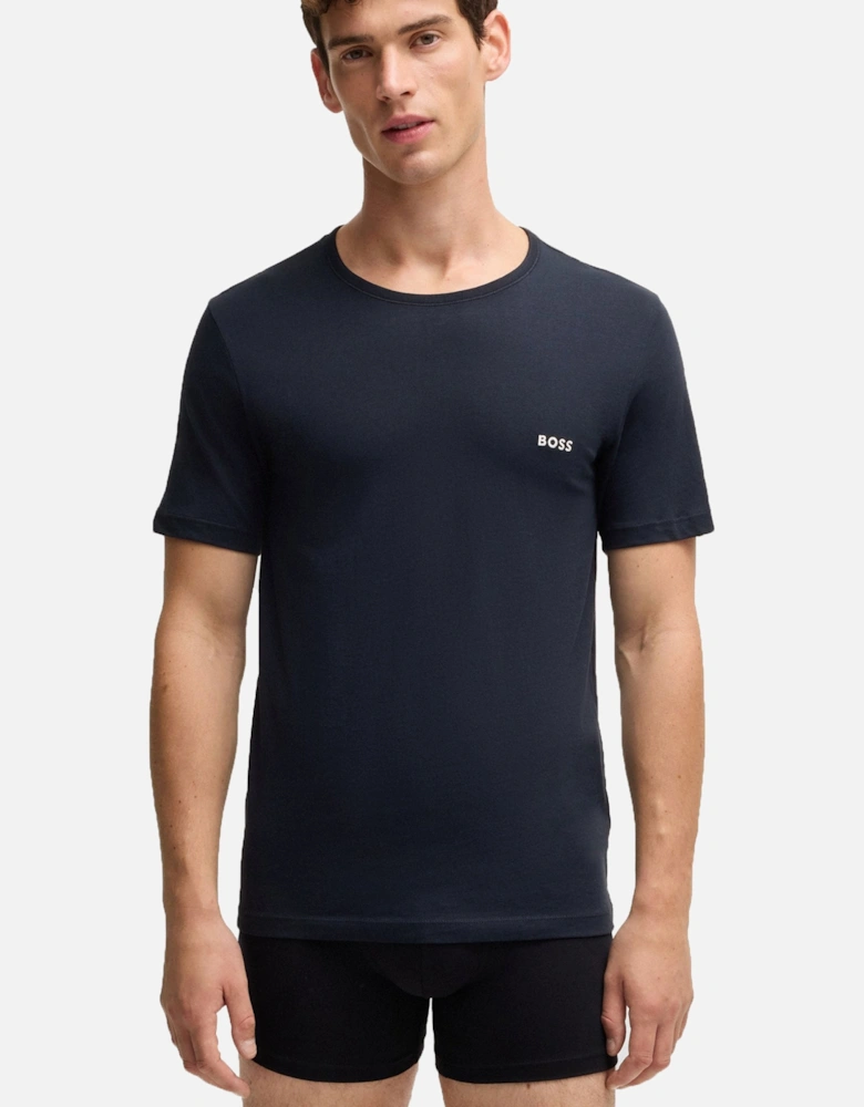 Boss T-shirt Rn 3 Pack Classic Grey/White/Navy