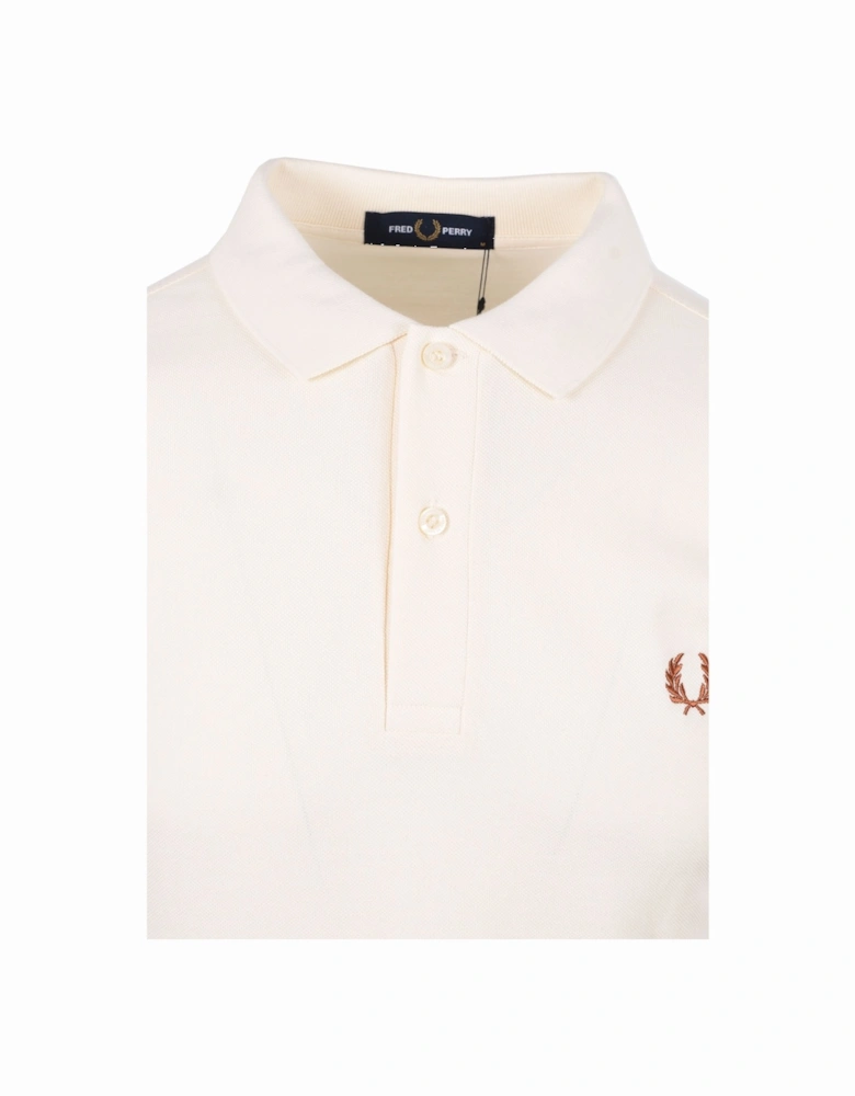 Plain Polo Shirt Ecru/Marmalade