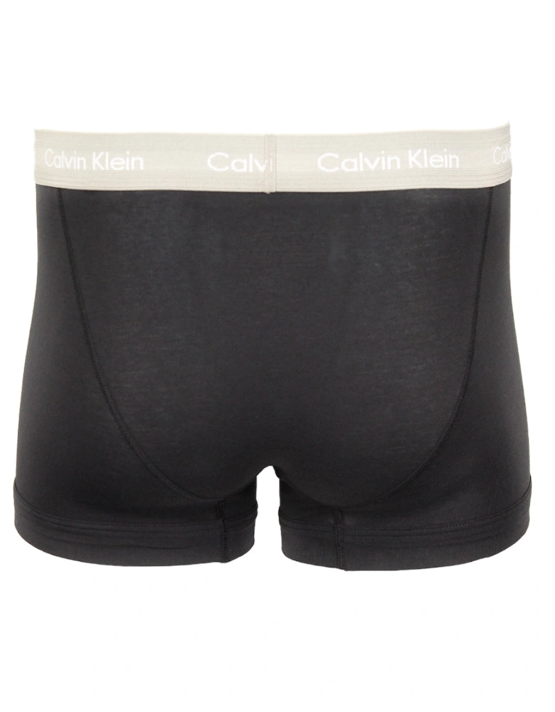 3-Pack Cotton Stretch Boxer Trunks, Black