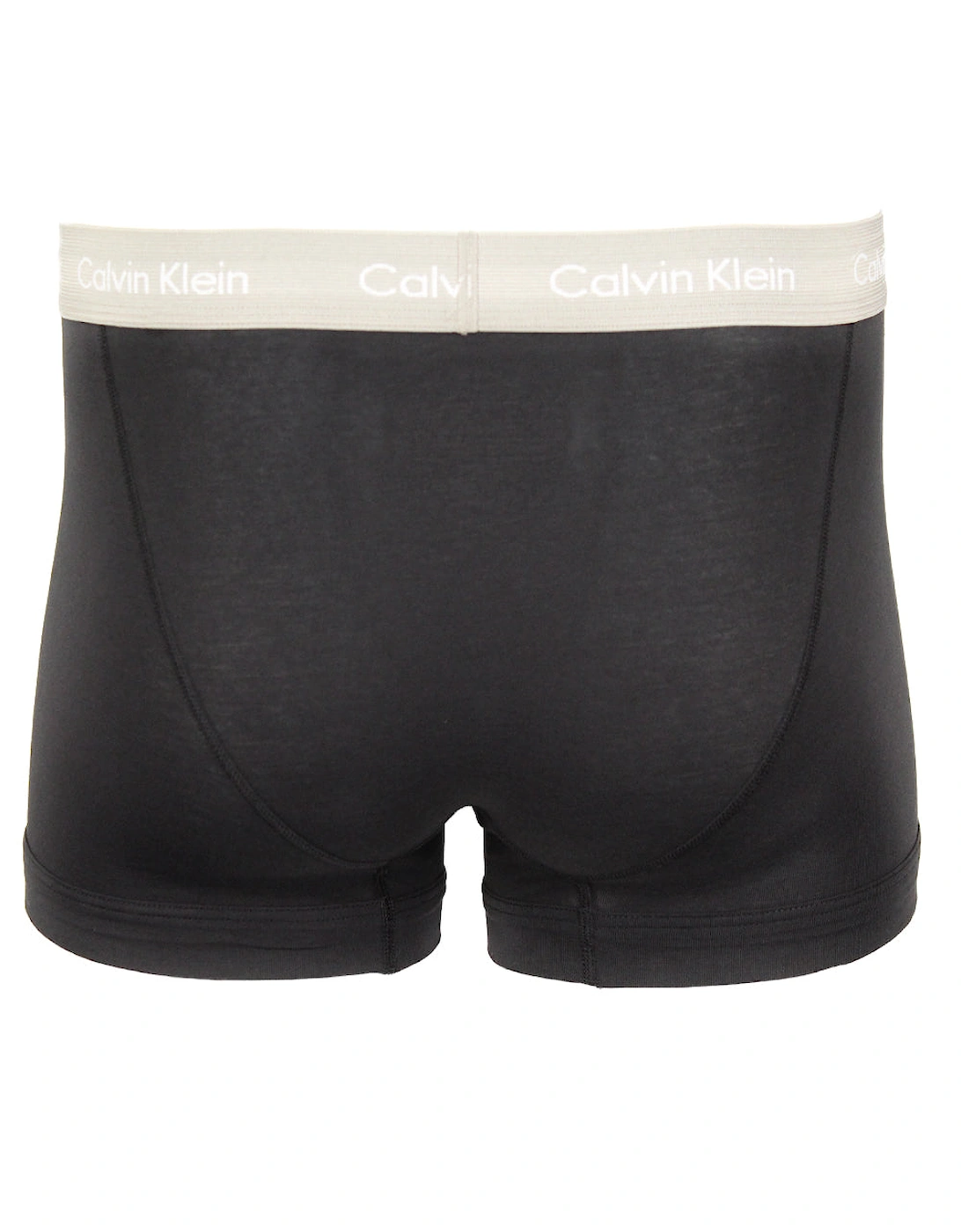 3-Pack Cotton Stretch Boxer Trunks, Black