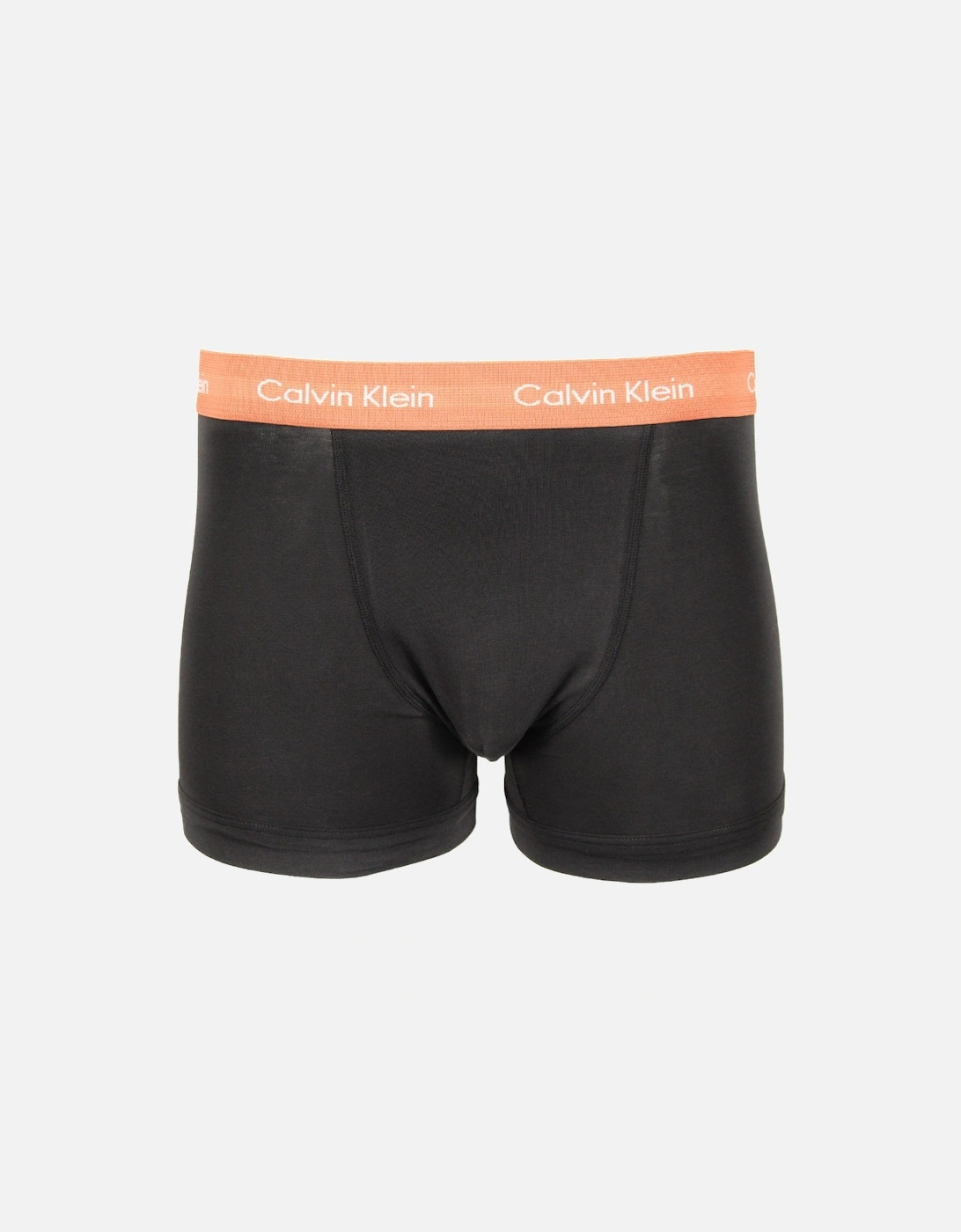 3-Pack Cotton Stretch Boxer Trunks, Black