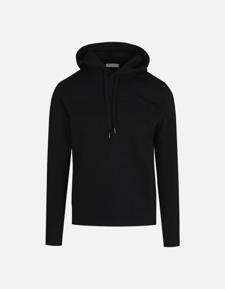 Embossed Logo Hoodie in Black