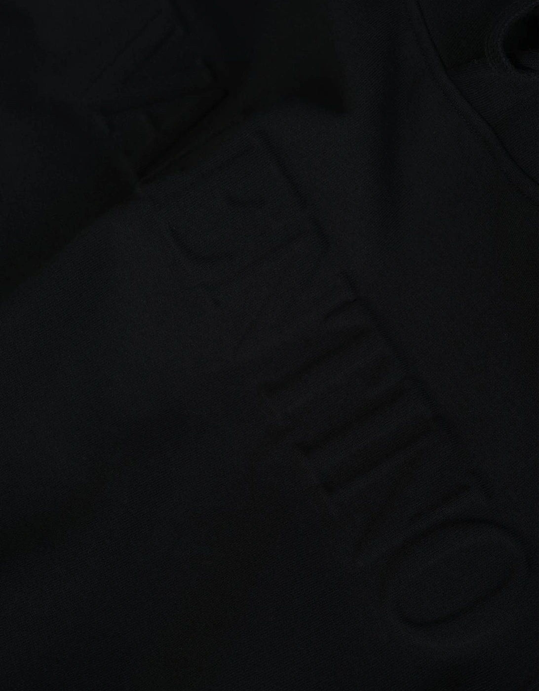 Embossed Logo Hoodie in Black