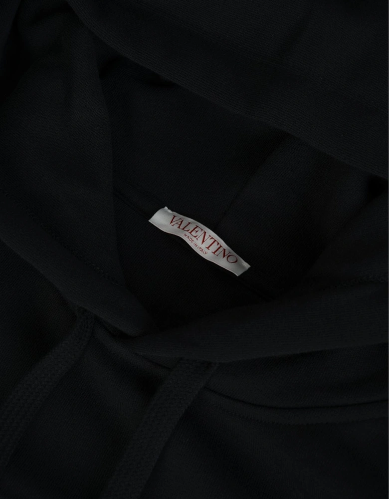 Embossed Logo Hoodie in Black